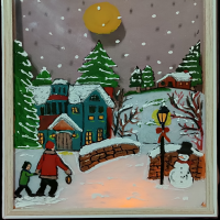 Yılbaşı Kartpostal Tablo